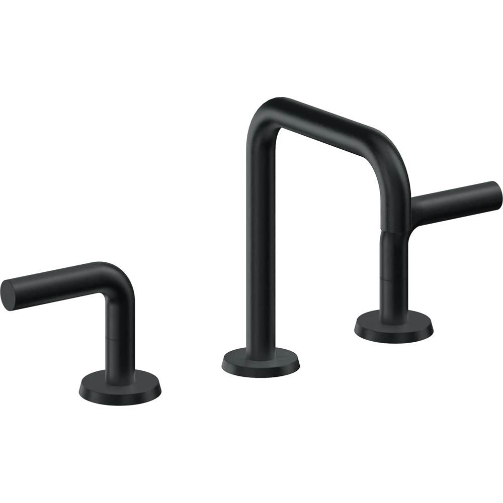 California Faucets - 8'' Widespread Lavatory Faucet with Completely Finished ZeroDrain - Carbon Pvd
