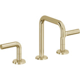 California Faucets - 8'' Widespread Lavatory Faucet with Completely Finished ZeroDrain - Polished Brass Uncoated