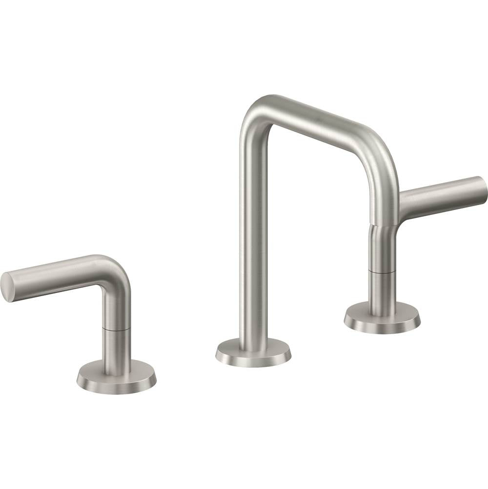 California Faucets - 8'' Widespread Lavatory Faucet with Completely Finished ZeroDrain - Ultra Stainless Steel Pvd