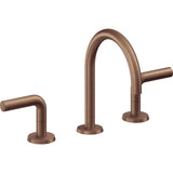 California Faucets - 8'' Widespread Lavatory Faucet with Completely Finished ZeroDrain - Antique Copper Flat