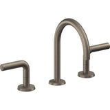 California Faucets - 8'' Widespread Lavatory Faucet with ZeroDrain - Antique Nickel Flat