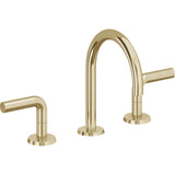 California Faucets - 8'' Widespread Lavatory Faucet with ZeroDrain - Polished Brass Uncoated