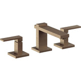 California Faucets - 8'' Widespread Lavatory Faucet with ZeroDrain - Antique Brass Flat