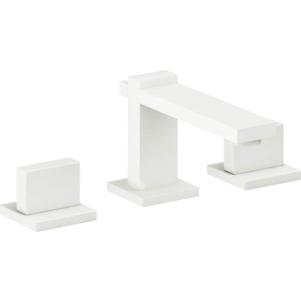 California Faucets - 8'' Widespread Lavatory Faucet with Completely Finished ZeroDrain - Matte White