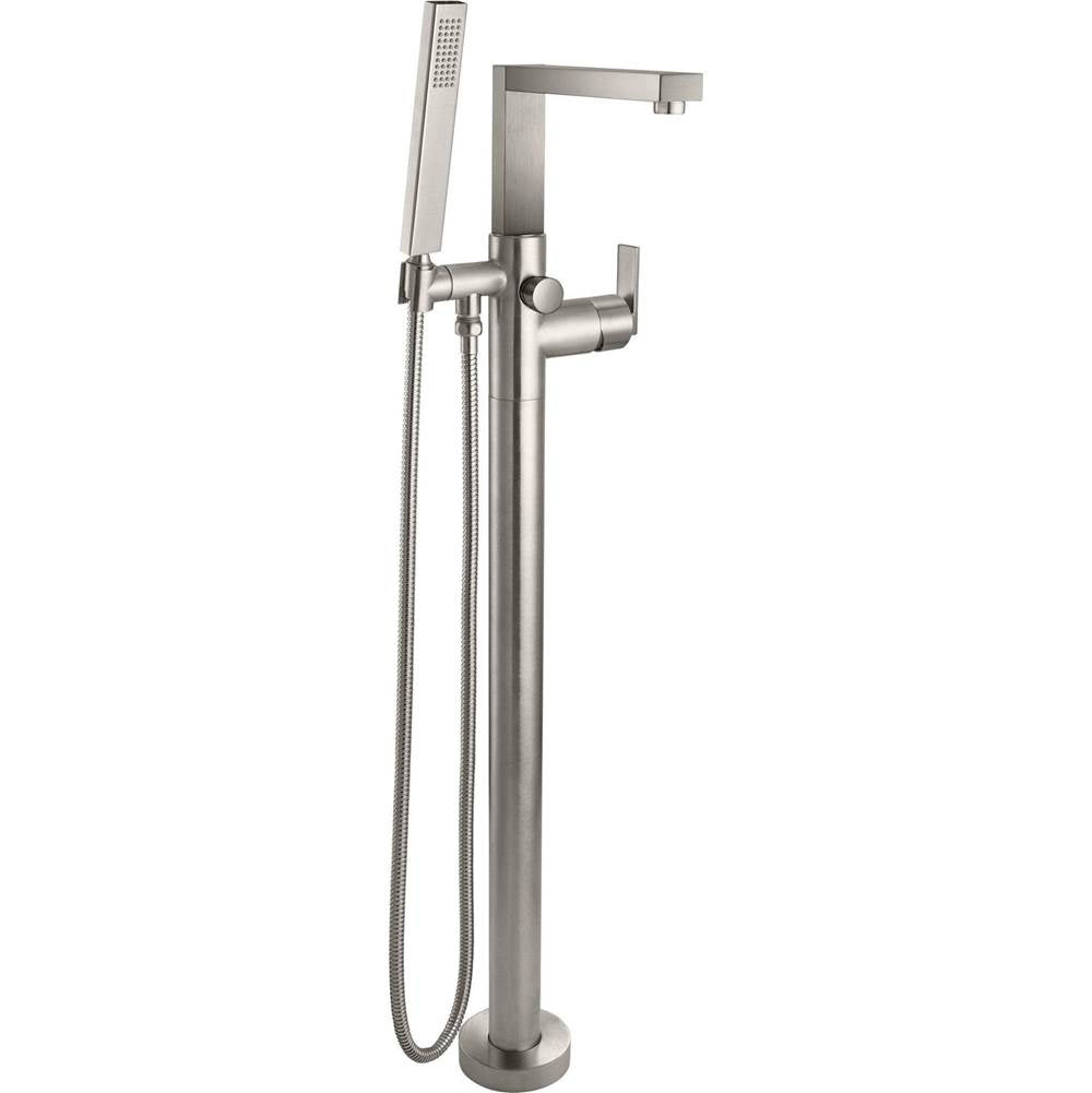 California Faucets - Modern Single Hole Floor Mount Tub Filler - Gloss White