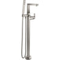 California Faucets - Modern Single Hole Floor Mount Tub Filler - Gloss White
