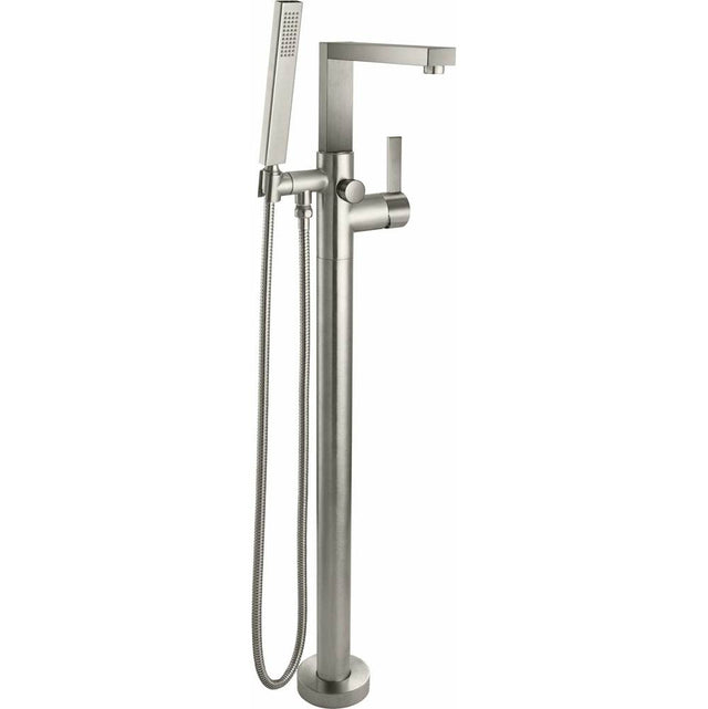 California Faucets - Modern Single Hole Floor Mount Tub Filler - Gloss White