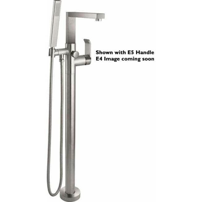 California Faucets - Modern Single Hole Floor Mount Tub Filler - Gloss White