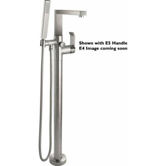 California Faucets - Modern Single Hole Floor Mount Tub Filler - Gloss White
