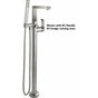 California Faucets - Modern Single Hole Floor Mount Tub Filler - Gloss White