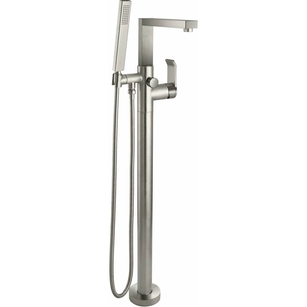 California Faucets - Modern Single Hole Floor Mount Tub Filler - Gloss White