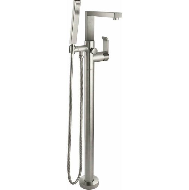 California Faucets - Modern Single Hole Floor Mount Tub Filler - Gloss White