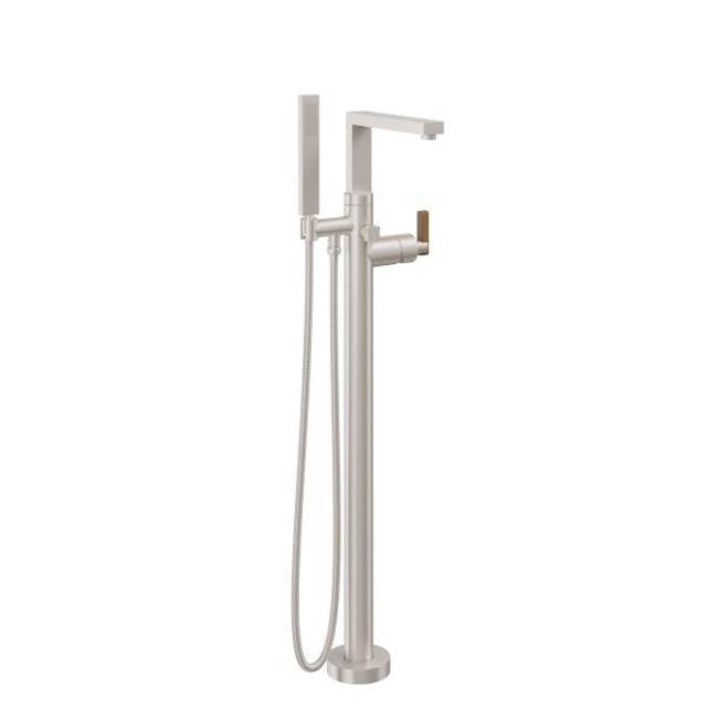 California Faucets - Modern Single Hole Floor Mount Tub Filler - Gloss White