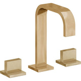 California Faucets - 8'' Widespread Lavatory Faucet with Completely Finished ZeroDrain - French Gold Pvd
