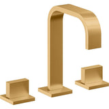 California Faucets - 8'' Widespread Lavatory Faucet with Completely Finished ZeroDrain - Lifetime Satin Gold Pvd