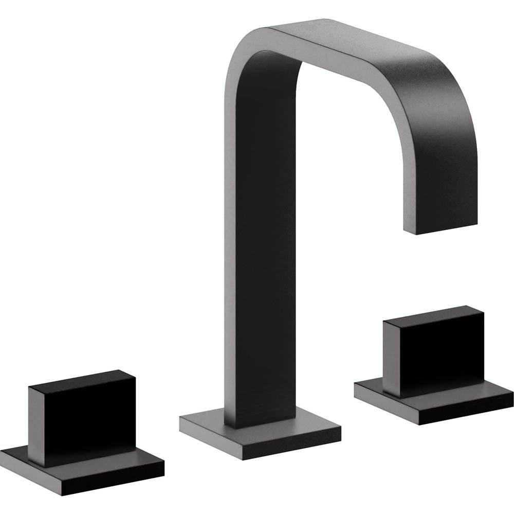 California Faucets - 8'' Widespread Lavatory Faucet with Completely Finished ZeroDrain - Matte Black
