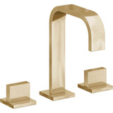 California Faucets - 8'' Widespread Lavatory Faucet with Completely Finished ZeroDrain - Polished Brass Uncoated