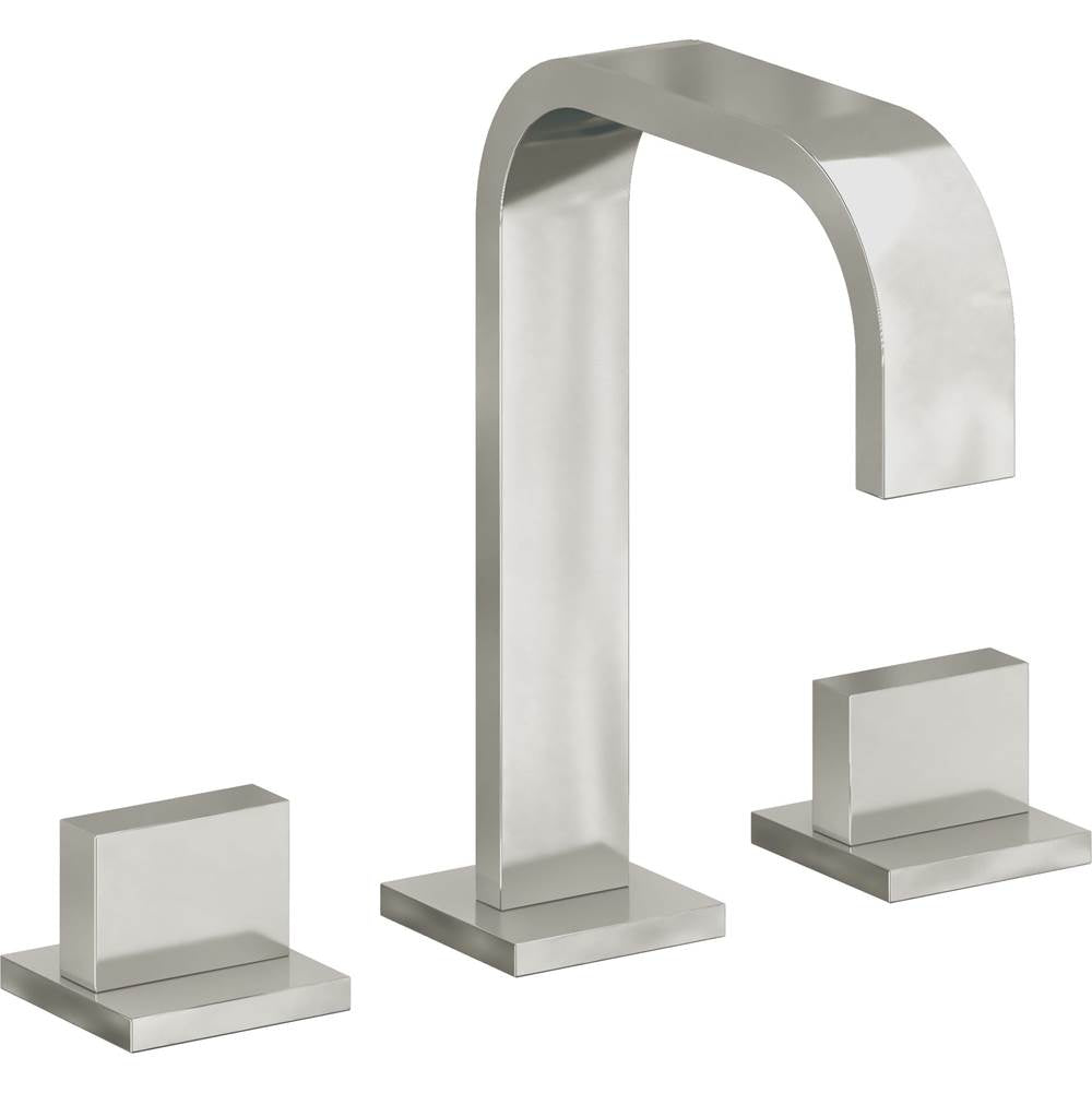 California Faucets - 8'' Widespread Lavatory Faucet with Completely Finished ZeroDrain - Polished Nickel Pvd