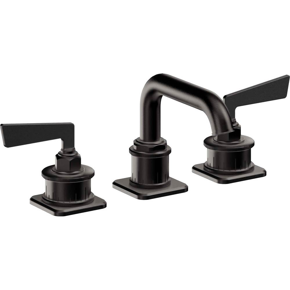 California Faucets - 8'' Widespread Lavatory Faucet with ZeroDrain - Matte Black