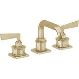 California Faucets - 8'' Widespread Lavatory Faucet with ZeroDrain - Polished Brass Uncoated