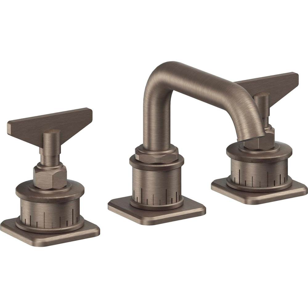 California Faucets - 8'' Widespread Lavatory Faucet - Antique Nickel Flat