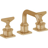 California Faucets - 8'' Widespread Lavatory Faucet - Burnished Brass Uncoated