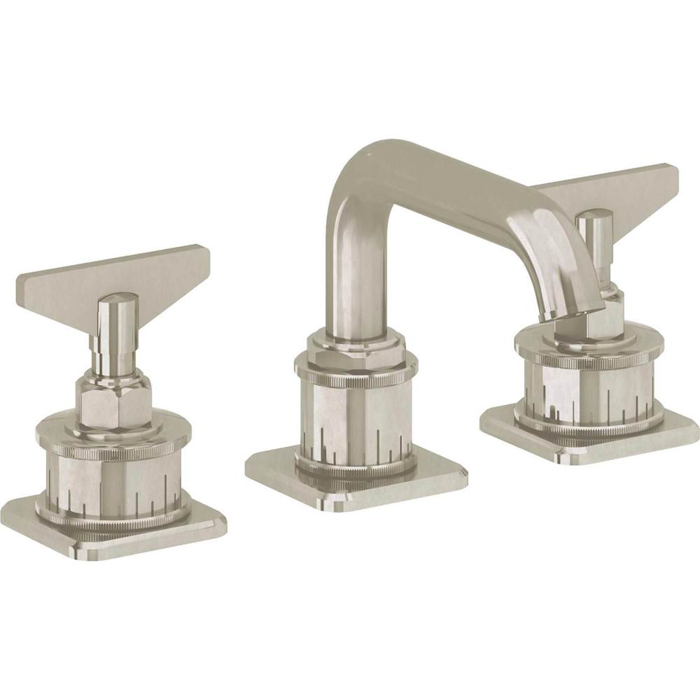 California Faucets - 8'' Widespread Lavatory Faucet - Burnished Nickel Uncoated