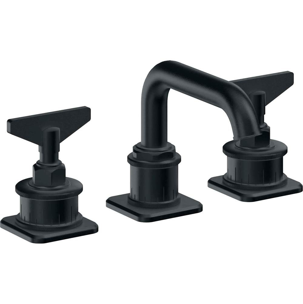 California Faucets - 8'' Widespread Lavatory Faucet with Completely Finished ZeroDrain - Carbon Pvd