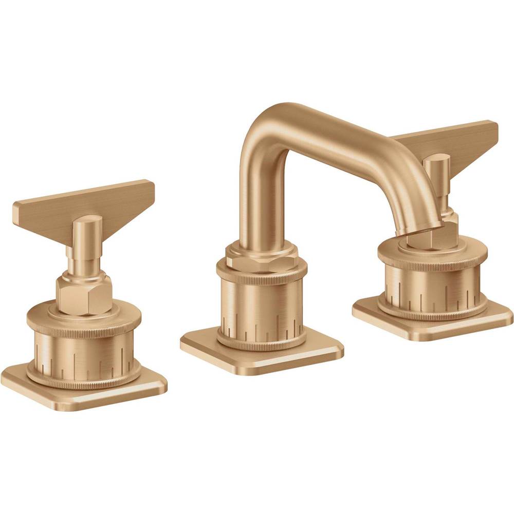 California Faucets - 8'' Widespread Lavatory Faucet with ZeroDrain - Satin Bronze Pvd