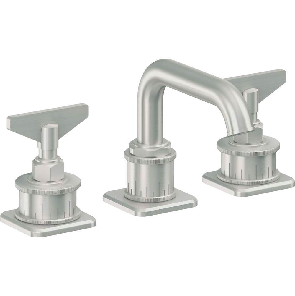 California Faucets - 8'' Widespread Lavatory Faucet with ZeroDrain - Satin Chrome Pvd