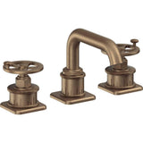 California Faucets - 8'' Widespread Lavatory Faucet - Antique Brass Flat