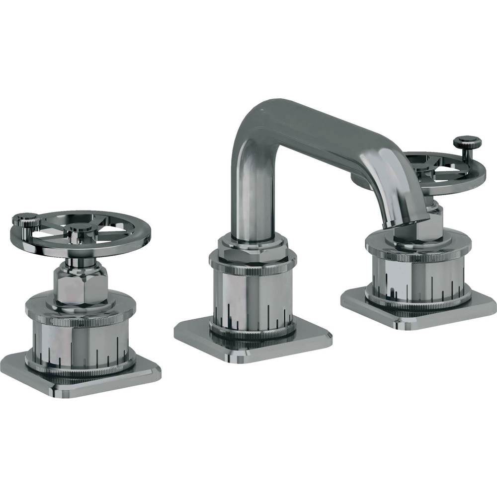 California Faucets - 8'' Widespread Lavatory Faucet with Completely Finished ZeroDrain - Black Nickel Pvd