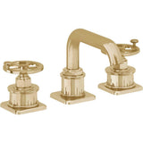 California Faucets - 8'' Widespread Lavatory Faucet - Polished Brass Uncoated