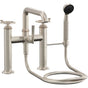 California Faucets - Deck Mount Tub Filler - Wheel Handles - Gloss White