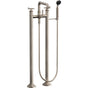 California Faucets - Floor Mount Tub Filler - Wheel Handles - Gloss White