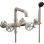 California Faucets - Wall Mount Tub Filler - Wheel Handles - Gloss White