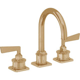 California Faucets - 8'' Widespread Lavatory Faucet with Completely Finished ZeroDrain - Burnished Brass Uncoated