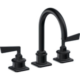 California Faucets - 8'' Widespread Lavatory Faucet with ZeroDrain - Carbon Pvd