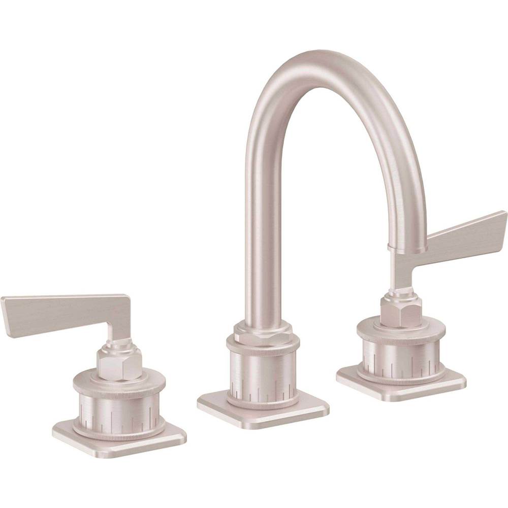 California Faucets - 8'' Widespread Lavatory Faucet with ZeroDrain - Satin Nickel