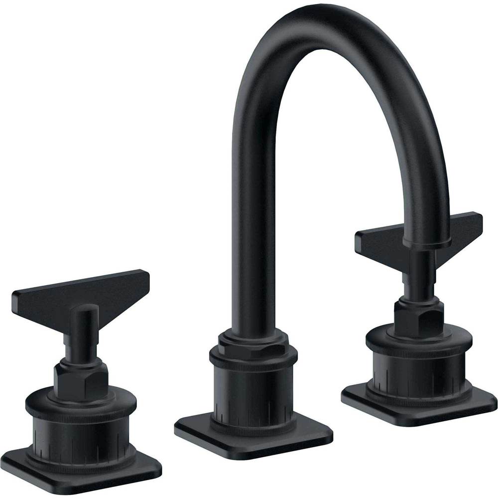 California Faucets - 8'' Widespread Lavatory Faucet with ZeroDrain - Carbon Pvd
