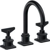 California Faucets - 8'' Widespread Lavatory Faucet with ZeroDrain - Carbon Pvd