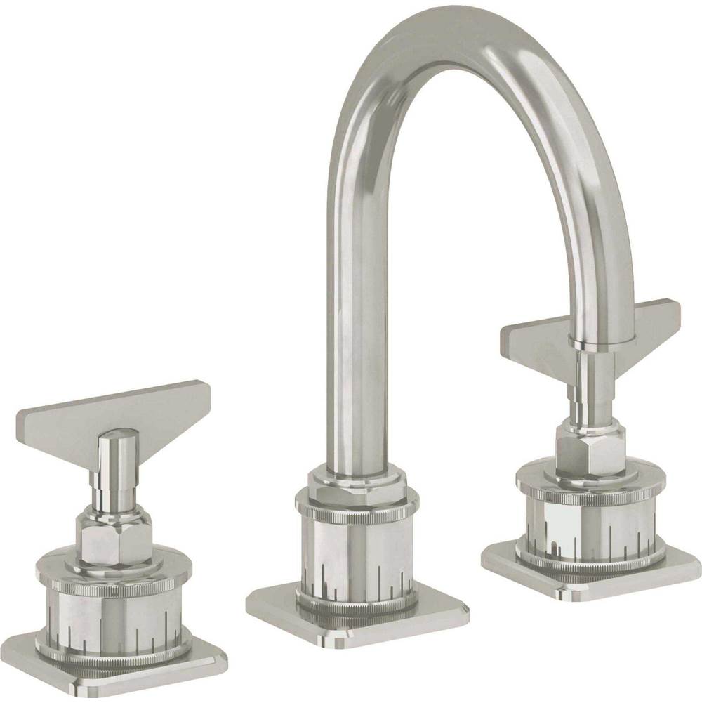 California Faucets - 8'' Widespread Lavatory Faucet with ZeroDrain - Polished Nickel Pvd