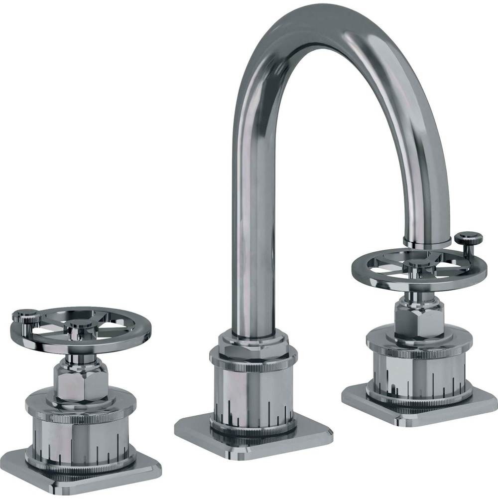 California Faucets - 8'' Widespread Lavatory Faucet with Completely Finished ZeroDrain - Black Nickel Pvd