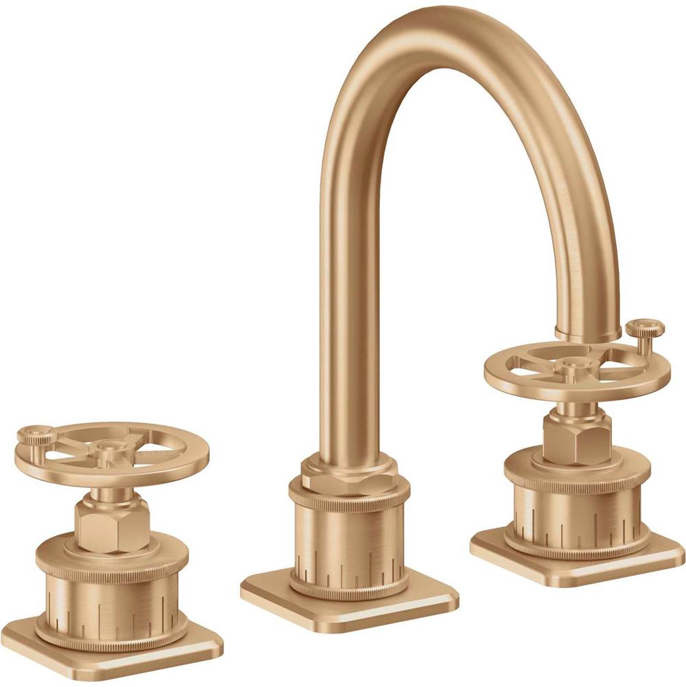 California Faucets - 8'' Widespread Lavatory Faucet with ZeroDrain - Satin Bronze Pvd
