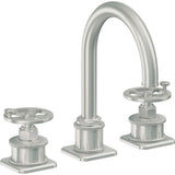 California Faucets - 8'' Widespread Lavatory Faucet with Completely Finished ZeroDrain - Satin Chrome Pvd
