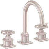California Faucets - 8'' Widespread Lavatory Faucet with ZeroDrain - Satin Nickel