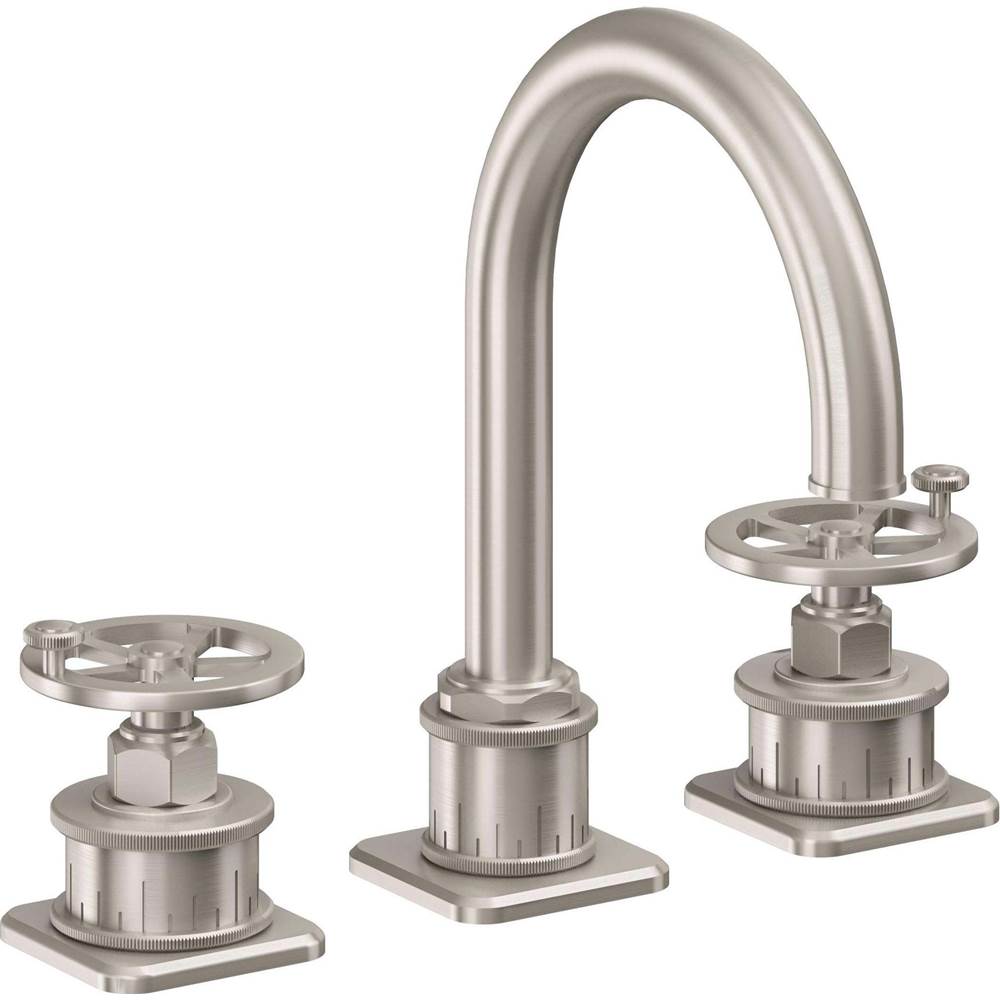 California Faucets - 8'' Widespread Lavatory Faucet with ZeroDrain - Ultra Stainless Steel Pvd