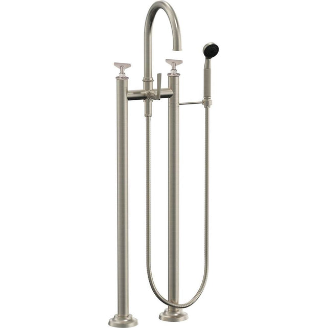 California Faucets - Floor Mount Tub Filler - Gloss White