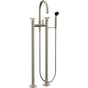 California Faucets - Floor Mount Tub Filler - Wheel Handles - Gloss White
