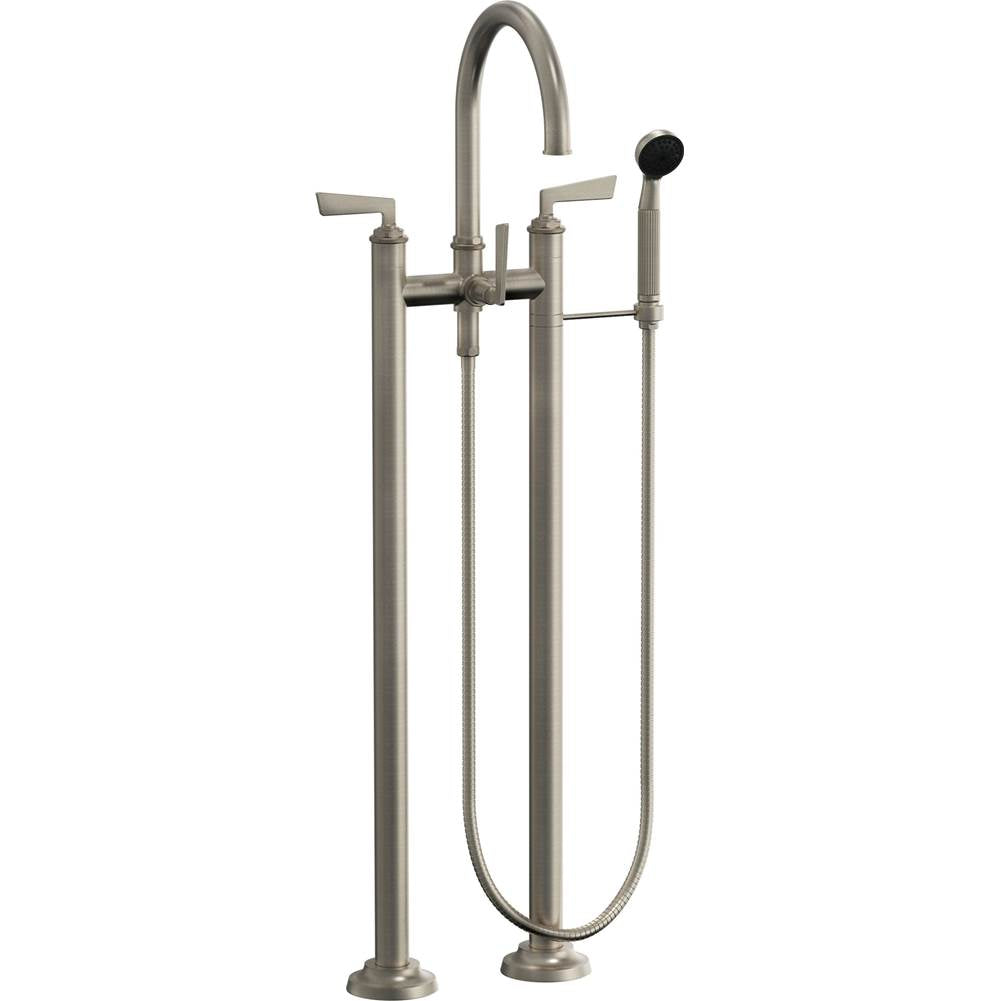 California Faucets - Floor Mount Tub Filler - Gloss White